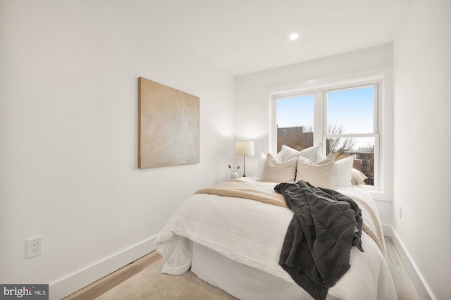 4308 4th St NW, Washington, DC 20011 - bedroom with baseboards, wood finished floors, and recessed lighting