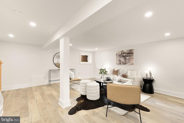 4308 4th St NW, Washington, DC 20011 - dining area featuring light wood-style flooring, recessed lighting, and baseboards