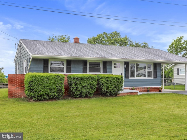 103 Plainfield Dr, Winchester, VA 22602 - view of front of home featuring a chimney, roof with shingles, and a carport