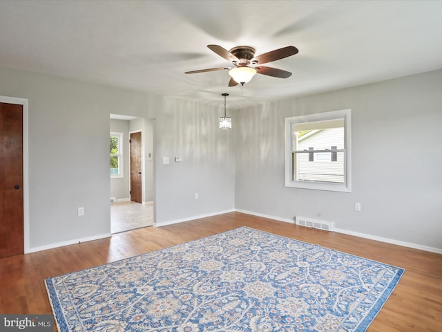 103 Plainfield Dr, Winchester, VA 22602 - empty room featuring ceiling fan, wood finished floors, and baseboards