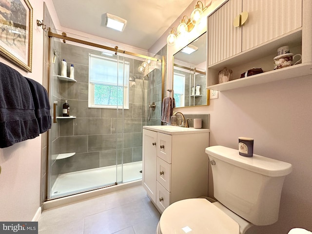113 Sypherd Dr, Newark, DE 19711 - full bath with toilet, vanity, tile patterned floors, and a stall shower