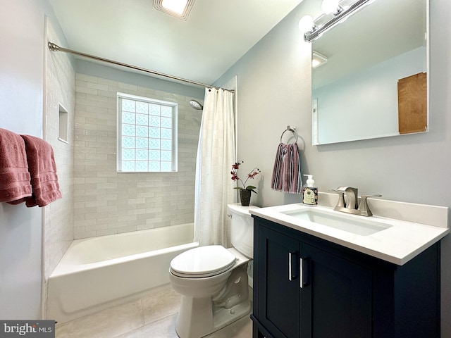 113 Sypherd Dr, Newark, DE 19711 - full bath featuring vanity, toilet, shower / bath combination with curtain, and tile patterned flooring