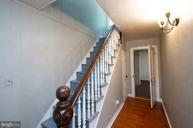 217 W End Ave, Cambridge, MD 21613 - stairs with wood finished floors and baseboards