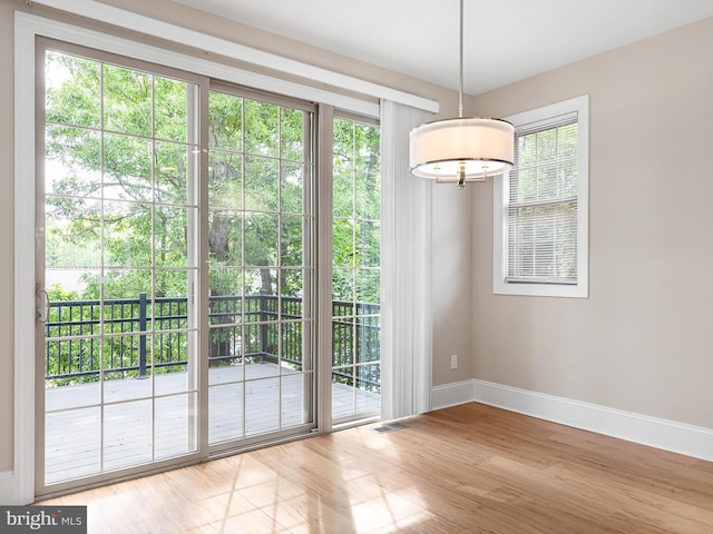 105 Sutton Way, Newark, DE 19711 - unfurnished dining area with baseboards and wood finished floors