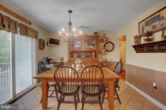 50 Valleyview Dr, Littlestown, PA 17340 - dining room with a chandelier and light tile patterned floors