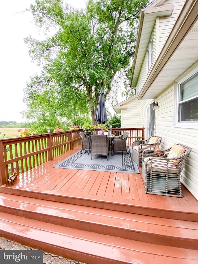 50 Valleyview Dr, Littlestown, PA 17340 - wooden deck with outdoor dining space