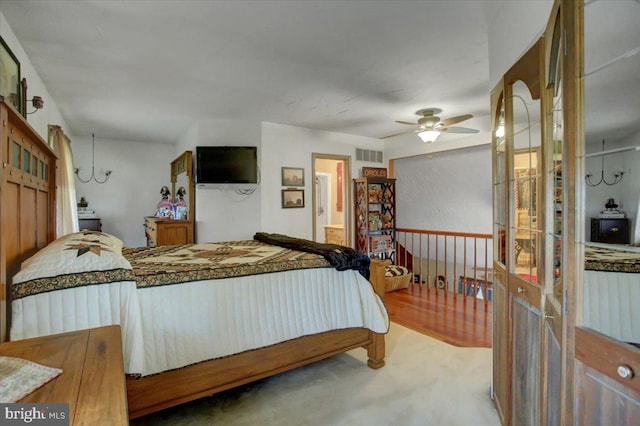 50 Valleyview Dr, Littlestown, PA 17340 - bedroom featuring carpet, connected bathroom, and a ceiling fan