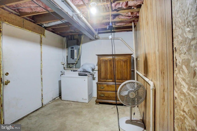 50 Valleyview Dr, Littlestown, PA 17340 - unfinished basement with electric panel and washer / clothes dryer