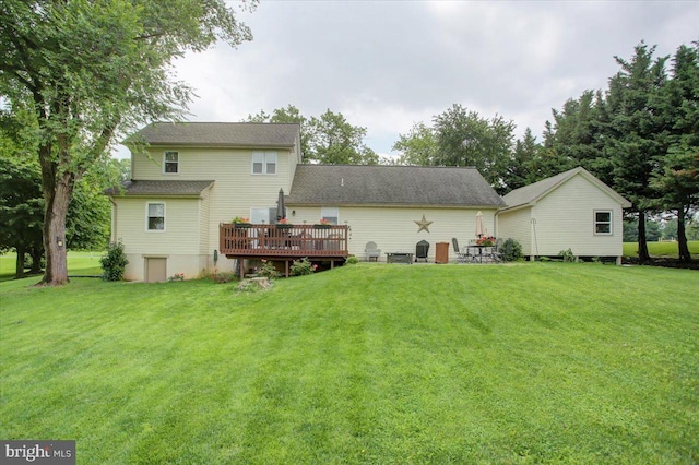 50 Valleyview Dr, Littlestown, PA 17340 - back of house with a deck and a lawn