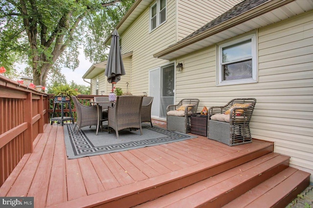 50 Valleyview Dr, Littlestown, PA 17340 - wooden terrace with outdoor dining area