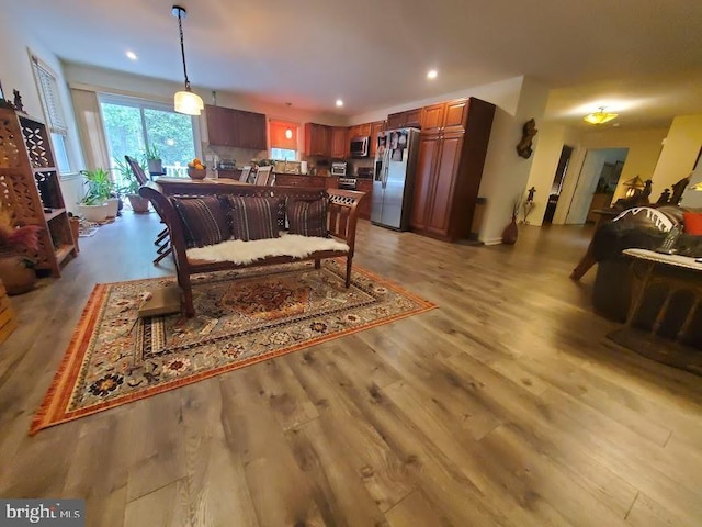 10 Stevens Ln, Tabernacle, NJ 08088 - living area featuring light wood finished floors and recessed lighting