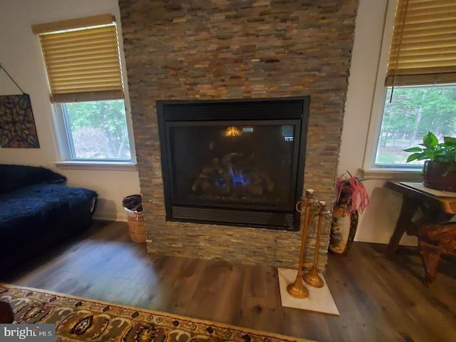 10 Stevens Ln, Tabernacle, NJ 08088 - detailed view of wood finished floors and a glass covered fireplace