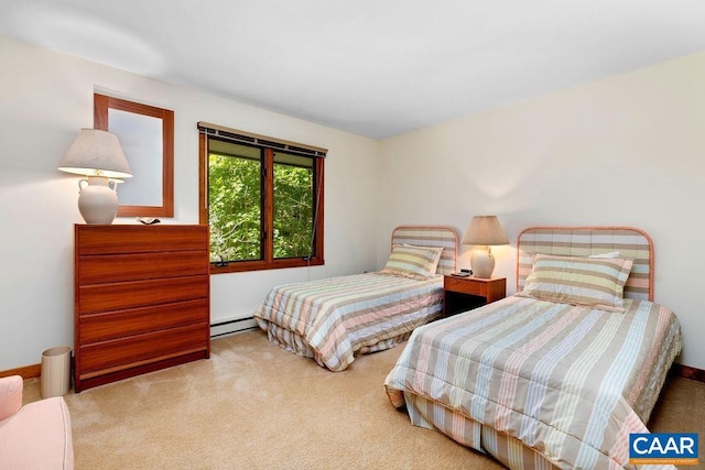 98 Pedlars Pt, Roseland, VA 22967 - bedroom with baseboard heating and carpet