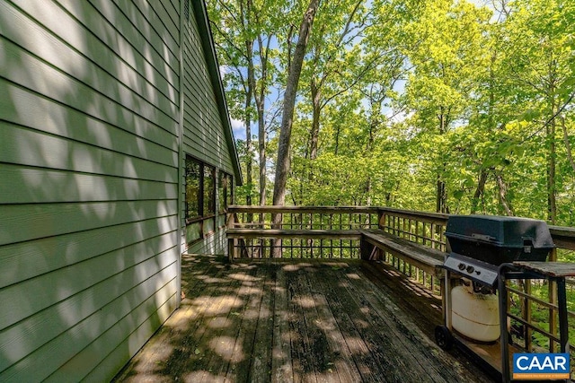 98 Pedlars Pt, Roseland, VA 22967 - wooden terrace featuring a grill