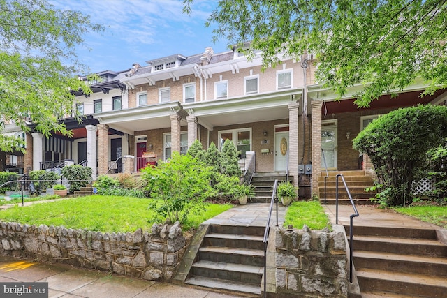 422 Hamilton St NW, Washington, DC 20011 - multi unit property featuring brick siding, a porch, and stairs