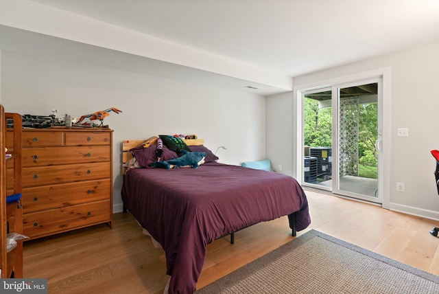 128 N Jay St, Middleburg, VA 20117 - bedroom featuring access to exterior and light wood-style floors