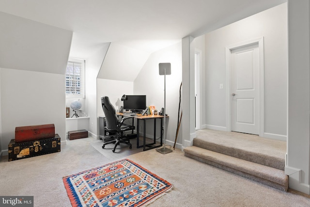 128 N Jay St, Middleburg, VA 20117 - office with carpet flooring and vaulted ceiling