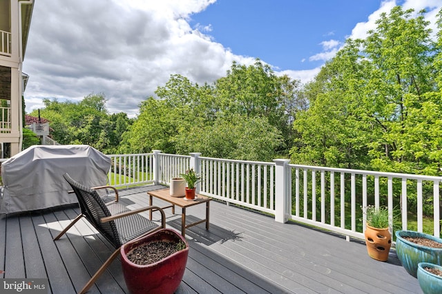 128 N Jay St, Middleburg, VA 20117 - wooden terrace with grilling area