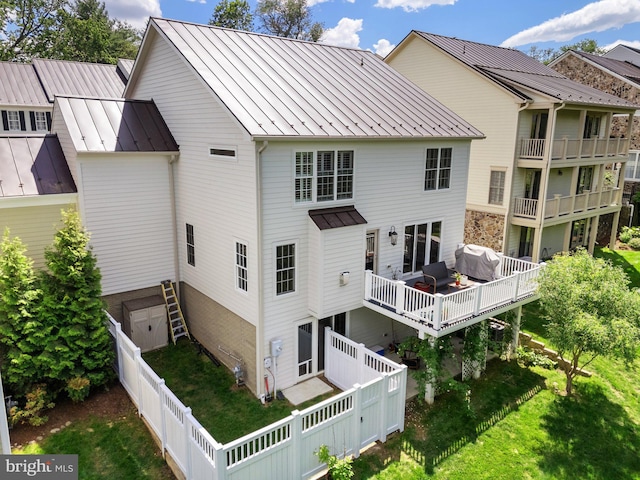 128 N Jay St, Middleburg, VA 20117 - back of property with a standing seam roof and metal roof
