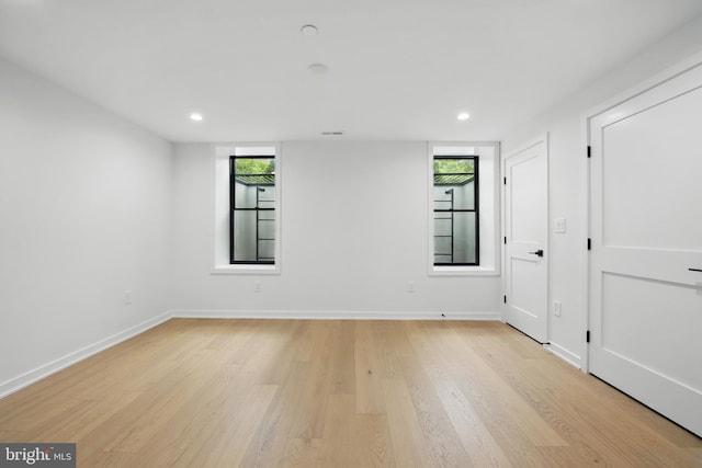 3802 T St NW, Washington, DC 20007 - spare room with healthy amount of natural light, light wood-style flooring, baseboards, and recessed lighting