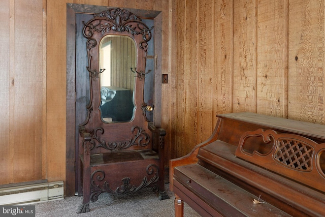 52 Golden Maple Ln, Maurertown, VA 22644 - interior space featuring wood walls and carpet