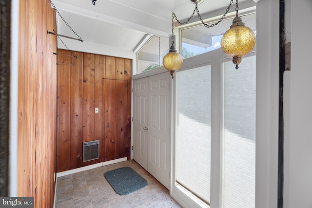 52 Golden Maple Ln, Maurertown, VA 22644 - entryway featuring wood walls and heating unit