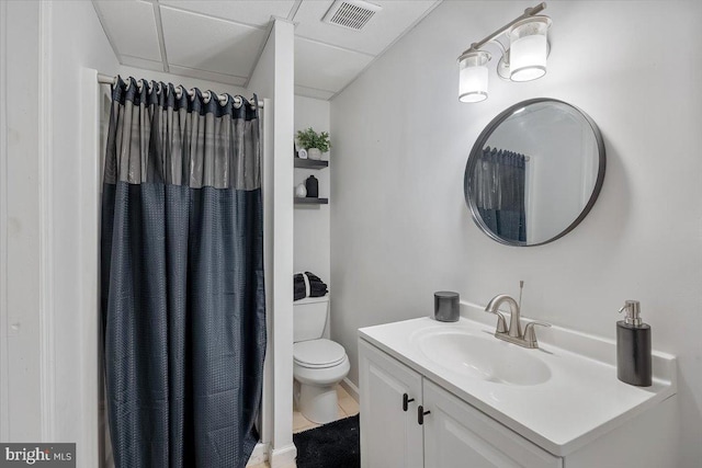 17 Bermuda Ave, Bridgeton, NJ 08302 - bathroom with vanity, toilet, and a shower with shower curtain