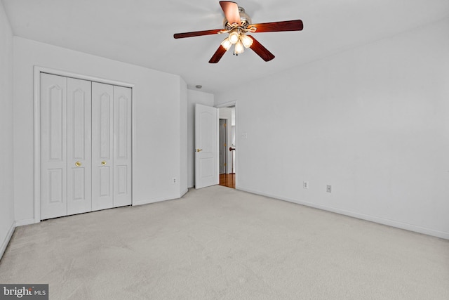 1903 Scottish Isle Ct, Abingdon, MD 21009 - unfurnished bedroom featuring carpet floors, baseboards, a closet, and ceiling fan