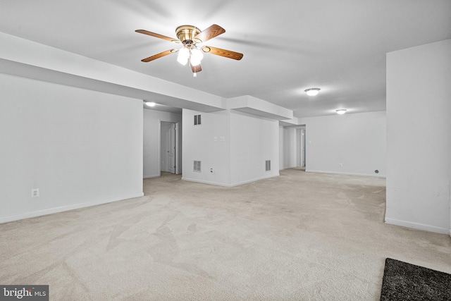 1903 Scottish Isle Ct, Abingdon, MD 21009 - basement with a ceiling fan, light carpet, and baseboards
