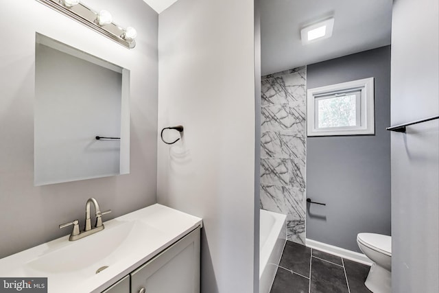 2500 Gehb Ave, Baltimore, MD 21227 - full bathroom with vanity, toilet, and washtub / shower combination