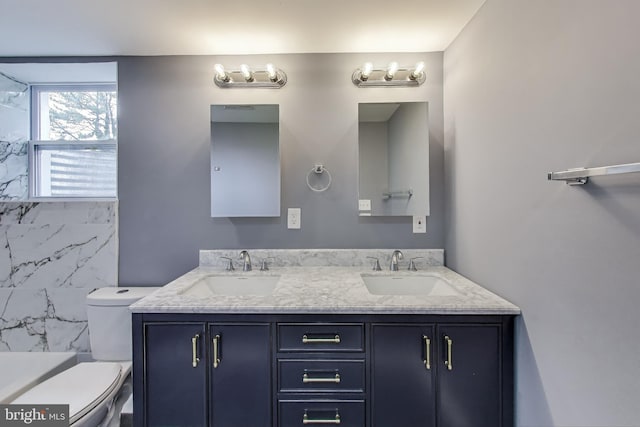 2500 Gehb Ave, Baltimore, MD 21227 - full bath with double vanity, toilet, and a shower