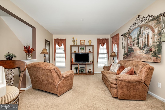 4784 Wermuth Way, Woodbridge, VA 22192 - living area featuring carpet, plenty of natural light, and baseboards