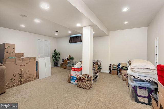 4784 Wermuth Way, Woodbridge, VA 22192 - finished below grade area with carpet, recessed lighting, and baseboards
