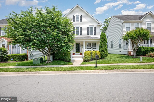 4784 Wermuth Way, Woodbridge, VA 22192 - view of front of house with covered porch and a front lawn