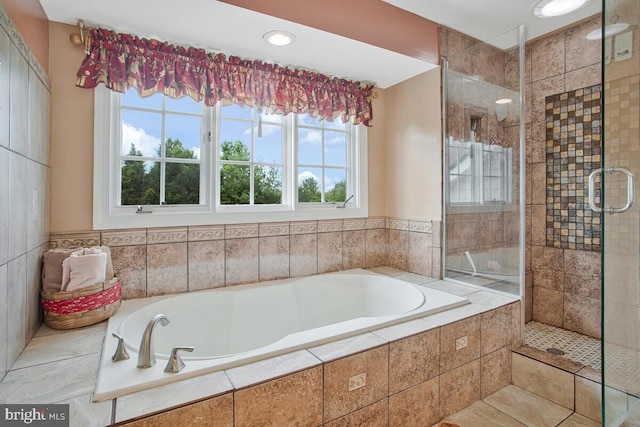 927 Brick Manor Cir, Silver Spring, MD 20905 - bathroom with a stall shower and a garden tub