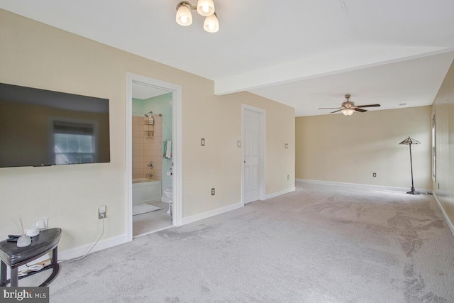 927 Brick Manor Cir, Silver Spring, MD 20905 - unfurnished living room featuring carpet flooring, baseboards, and a ceiling fan