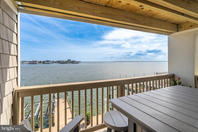 183 Jamestown Rd Unit 10, Ocean City, MD 21842 - balcony with a water view and outdoor dining area