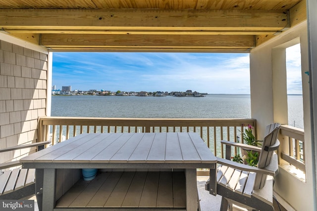 183 Jamestown Rd Unit 10, Ocean City, MD 21842 - wooden terrace with a water view