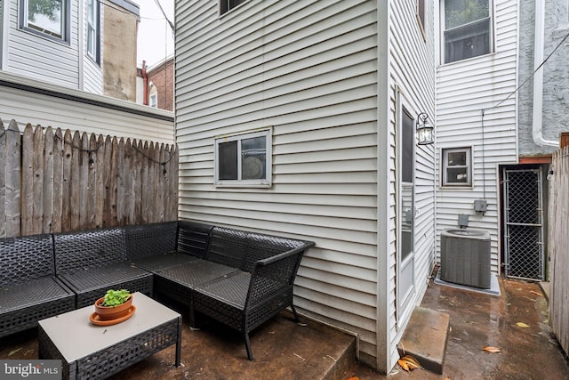 2326 E Boston St, Philadelphia, PA 19125 - deck with central AC, outdoor lounge area, and a patio area