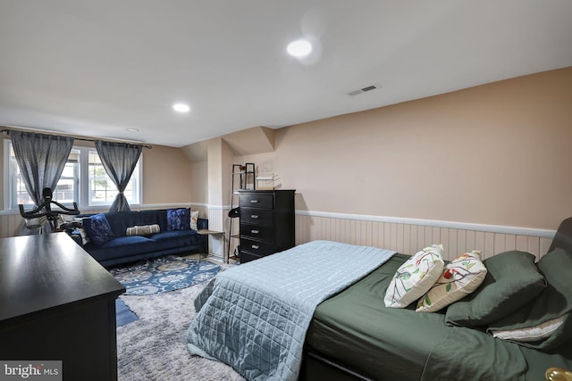 8505 Rosemont Cir, Alexandria, VA 22309 - bedroom with a wainscoted wall and recessed lighting