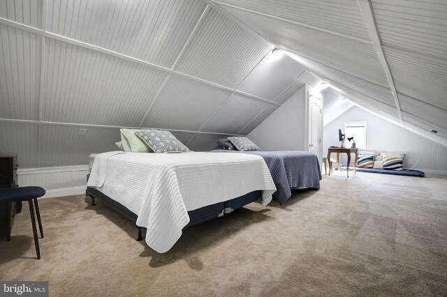 8505 Rosemont Cir, Alexandria, VA 22309 - bedroom with vaulted ceiling and carpet flooring