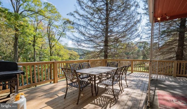 1417 Marsh Hill Rd, Mc Henry, MD 21541 - wooden terrace featuring outdoor dining area