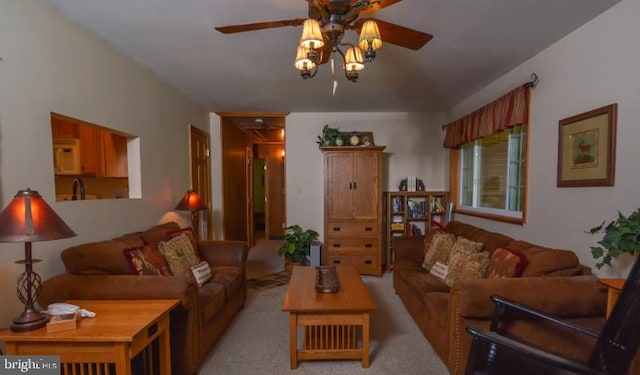1417 Marsh Hill Rd, Mc Henry, MD 21541 - living room with ceiling fan and light carpet