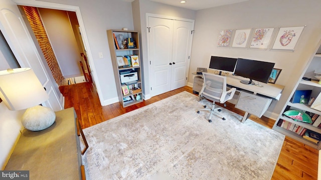 2714 Fait Ave, Baltimore, MD 21224 - office space with wood finished floors, baseboards, and recessed lighting
