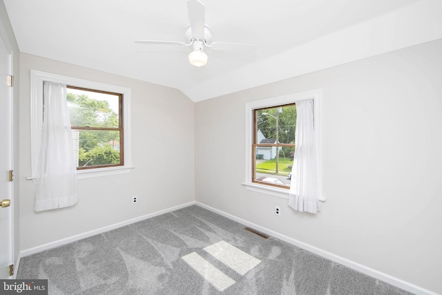 13 Briarcliff Rd, Marlton, NJ 08053 - carpeted empty room featuring lofted ceiling, baseboards, and ceiling fan