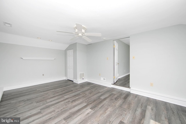 13 Briarcliff Rd, Marlton, NJ 08053 - spare room featuring wood finished floors, ceiling fan, baseboards, and vaulted ceiling