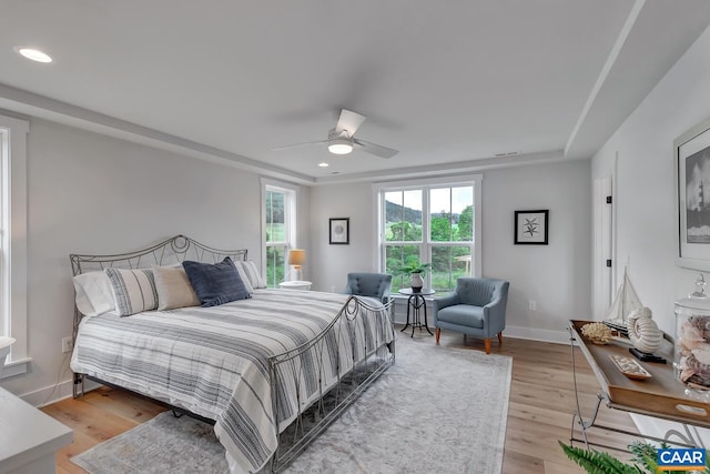 6119-2 Jarmans Gap Rd Lot 2Jarmans, Gap, Crozet, VA 22932 - bedroom featuring light wood-style floors, recessed lighting, ceiling fan, and baseboards