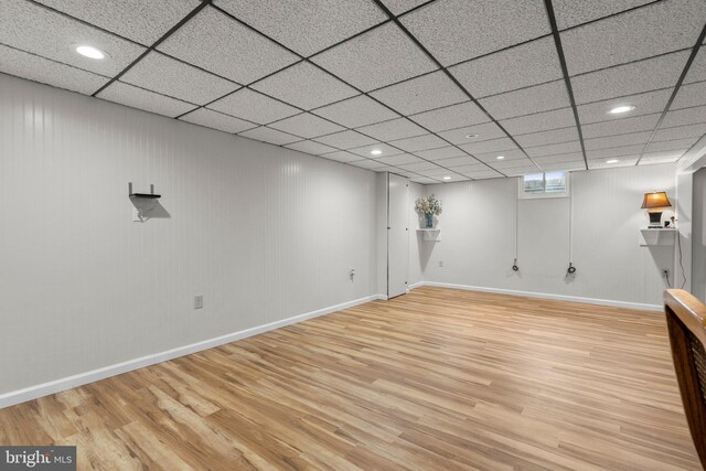 17220 Larosa Dr, Rockville, MD 20855 - basement featuring wood finished floors, baseboards, and recessed lighting