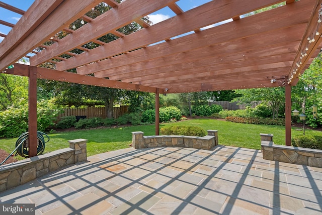 17220 Larosa Dr, Rockville, MD 20855 - view of patio / terrace featuring a pergola