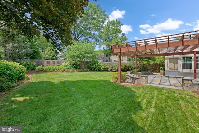 17220 Larosa Dr, Rockville, MD 20855 - view of yard with a pergola and a patio